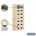 Salsbury Cell Phone Storage Locker - with Front Access Panel - 7 Door High Unit (8 Inch Deep Compartments) - 14 A Doors (13 usable) - Sandstone - Surface Mounted - Resettable Combination Locks